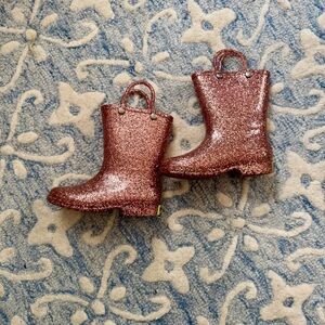 Girls Rain Boots | size 8 (toddler) | Western Chief Glitter Rose Gold Boots